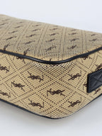 Saint Laurent Monogram All Over Canvas Camera Bag.