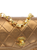 Chanel Gold Matellic Vintage Chain Bag.