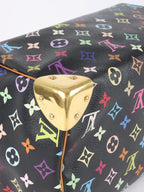 Louis Vuitton x Takashi Murakami Limited Edition Black Monogram Multicolor Speedy 30