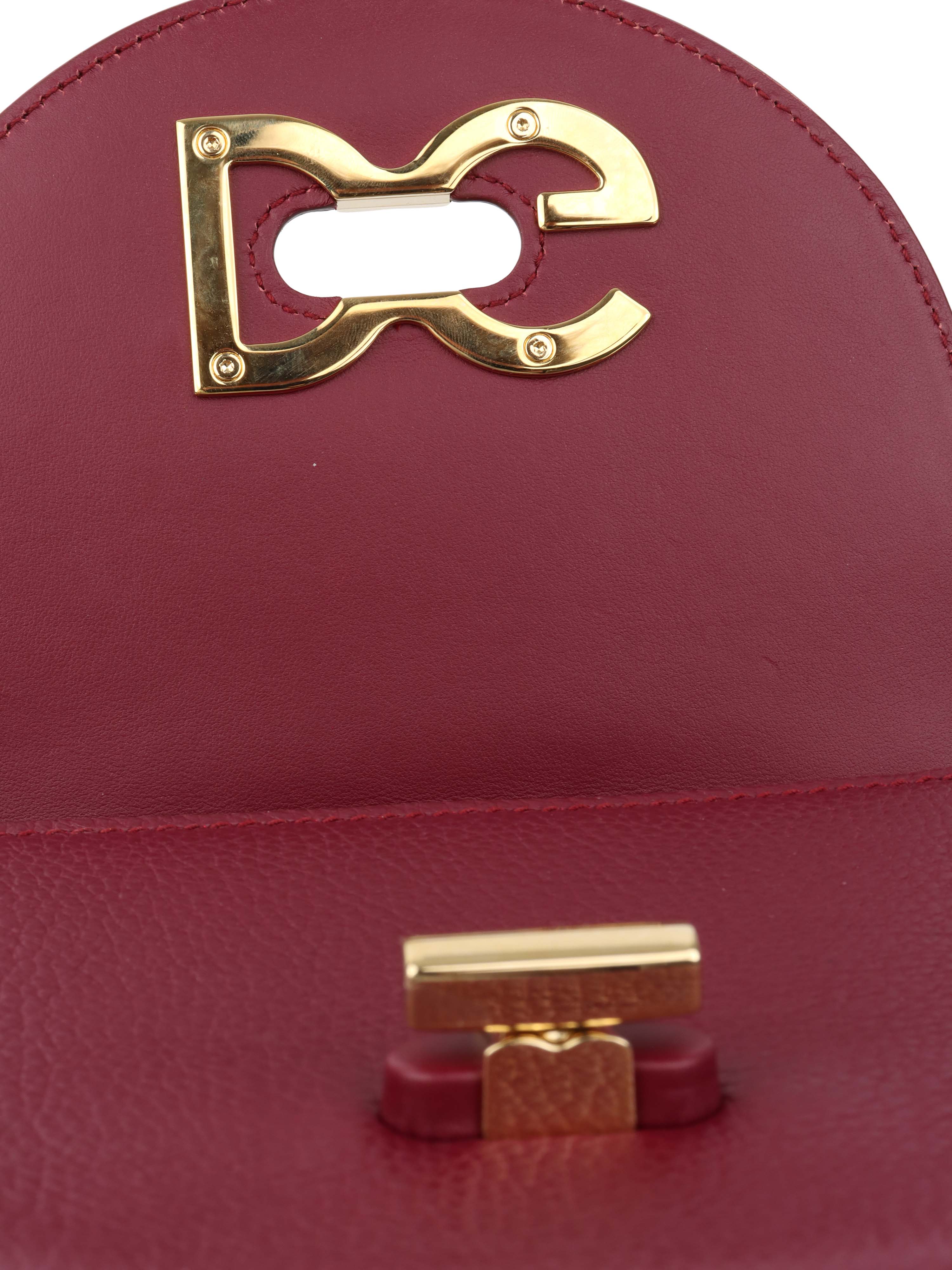 Dolce & Gabbana Burgundy Chain Shoulder Bag.