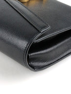 Saint Laurent Black Cassandra Wallet on Chain