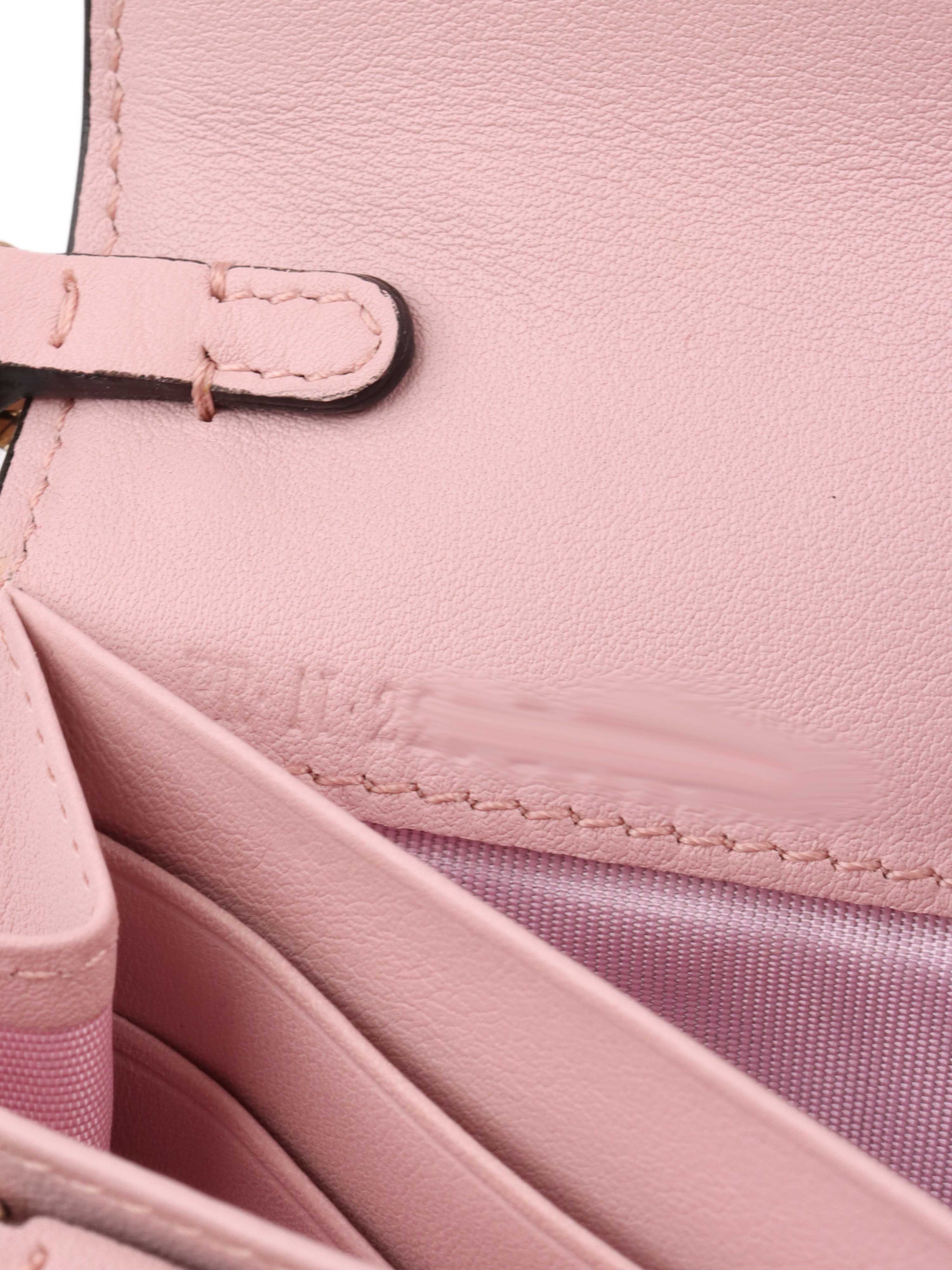 Valentino Pink Rockstud Wallet with Wristlet.