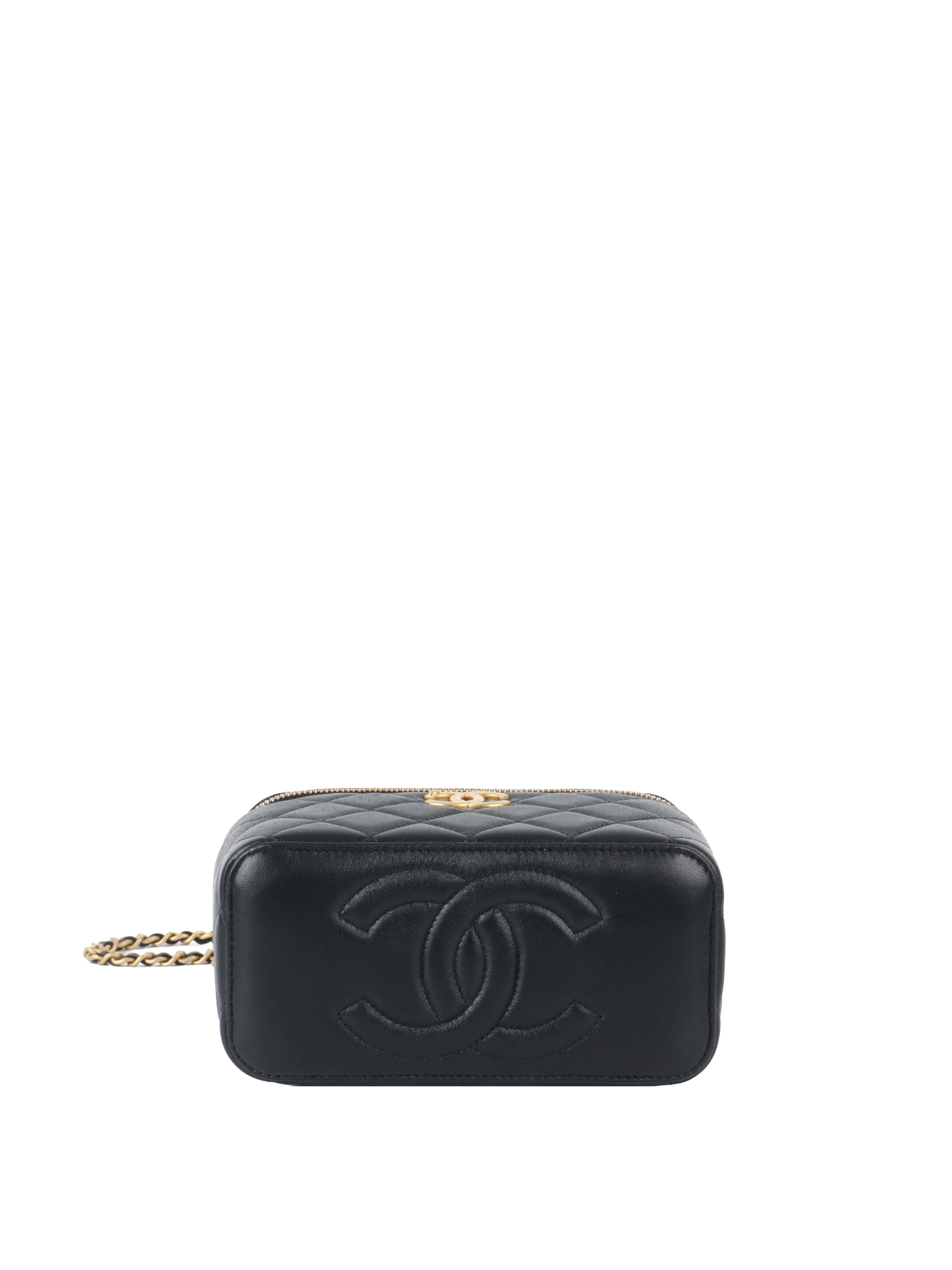 Chanel Lambskin Quilted Small Vanity Case