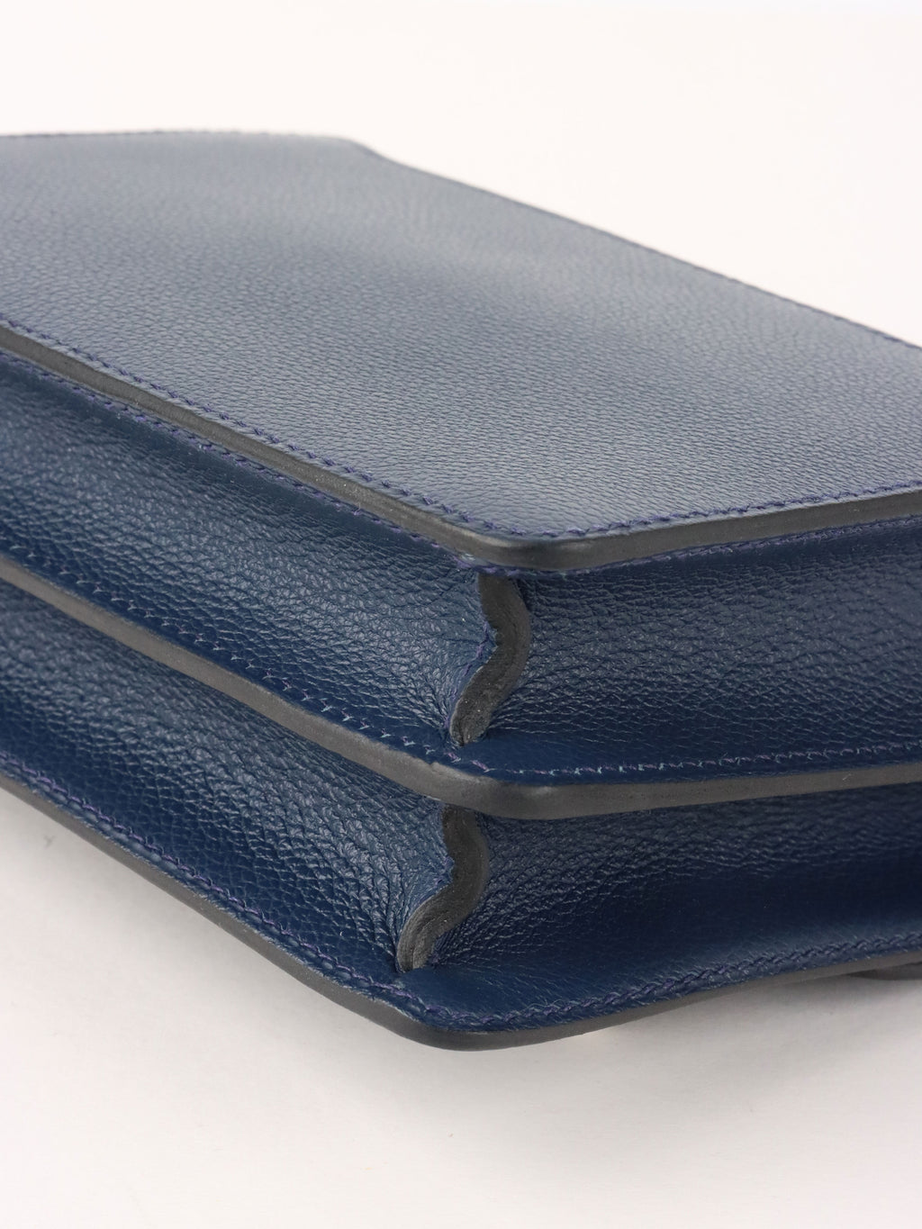 Hermes Mini Roulis 18 7L Bleu De Malte Evercolor Leather Stamp D