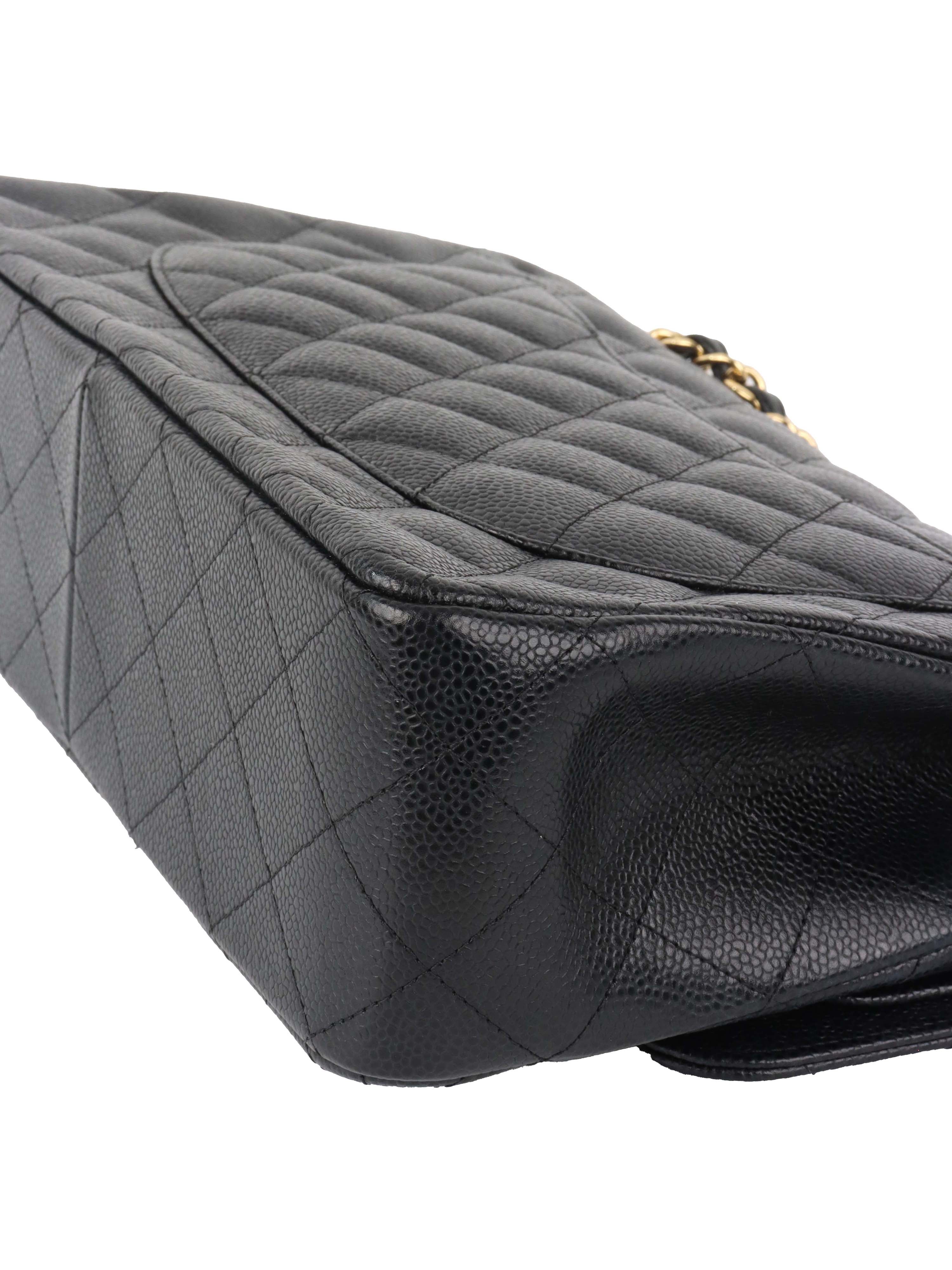 Chanel Classic Jumbo Black Caviar GHW.