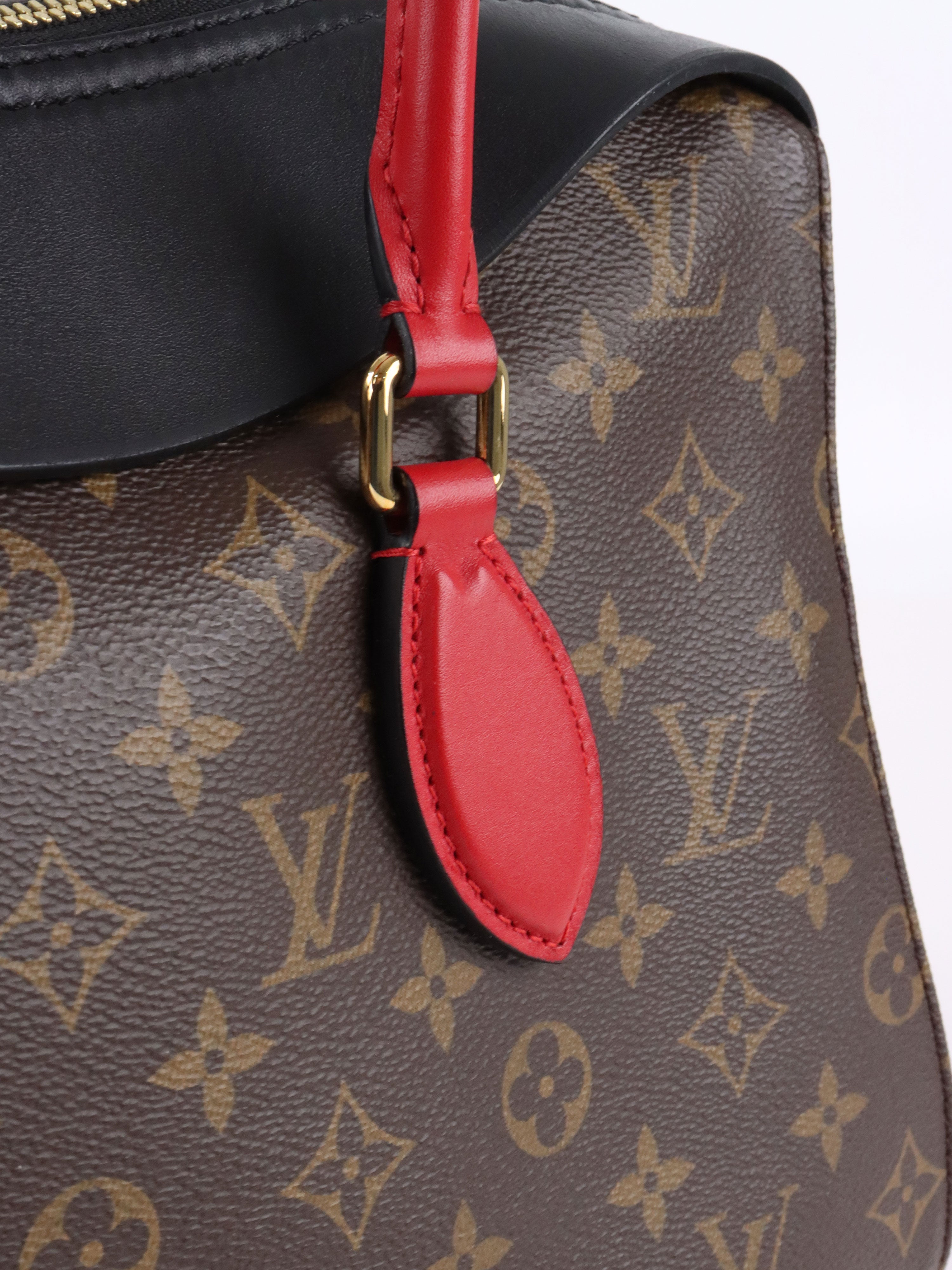 Louis Vuitton Black & Red Monogram Tuileries Bag