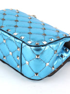 Valentino Blue Electric Cerulean Rockstud Spike Micro Bag