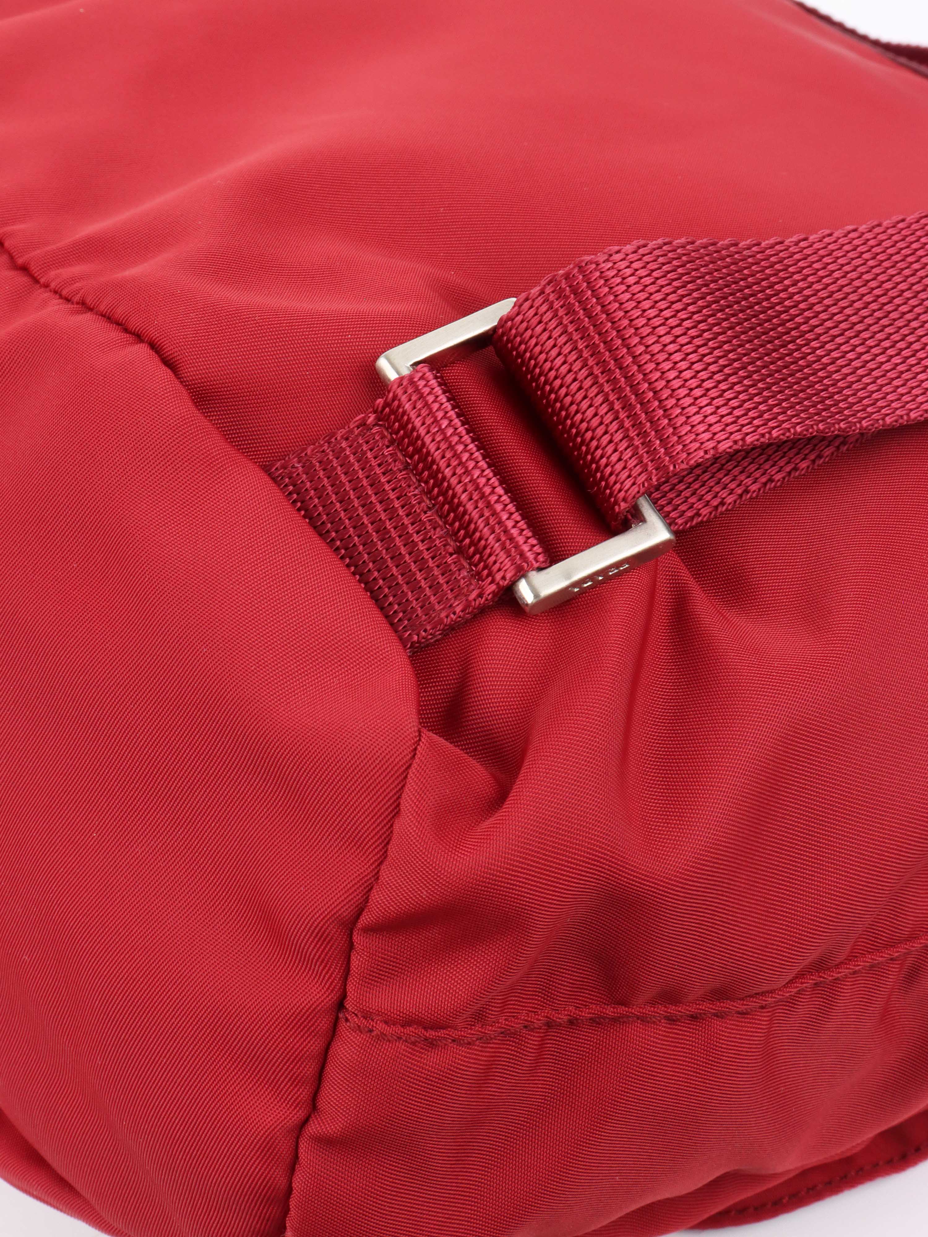Prada Red Nylon Backpack.