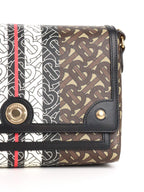 Burberry Monogram Stripe E-Canvas Note Crossbody Bag