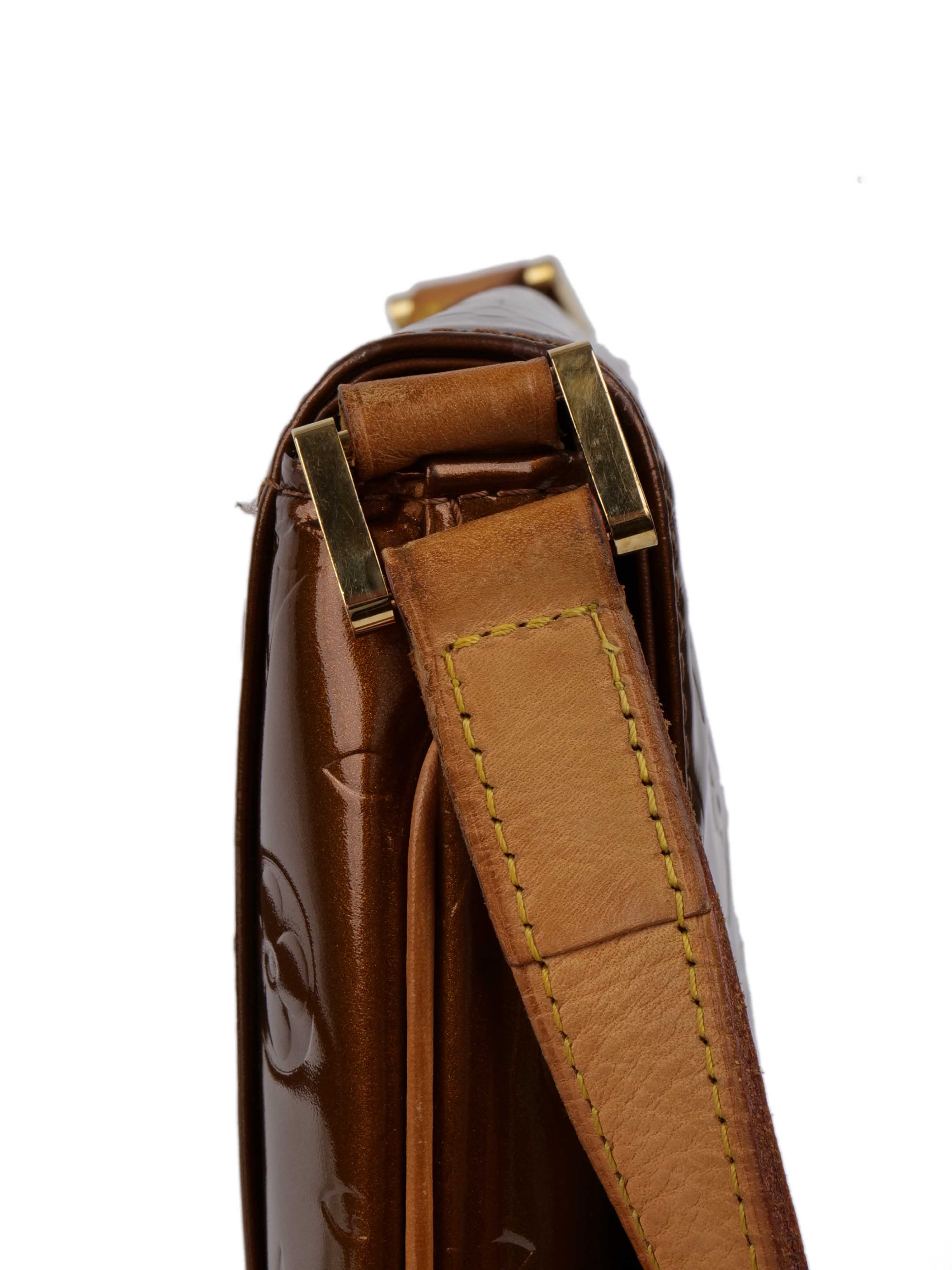 Louis Vuitton Bronze Vernis Patent Musette Salsa Bag.
