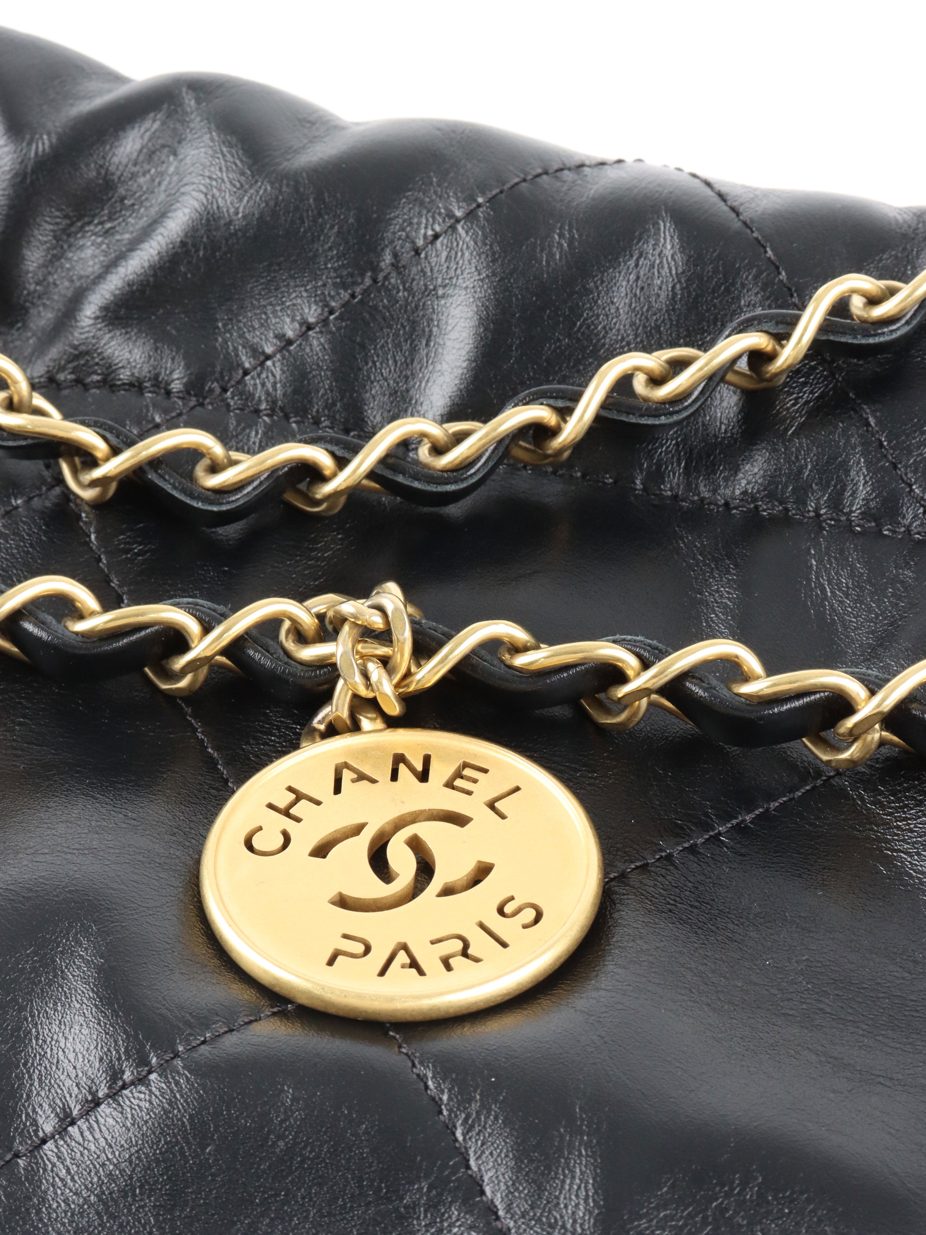 Chanel 22 Medium Black Bag.