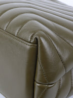 Saint Laurent Khaki Medium Loulou Bag.