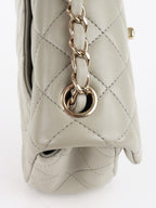 Chanel Light Grey Mini Classic Flap Bag
