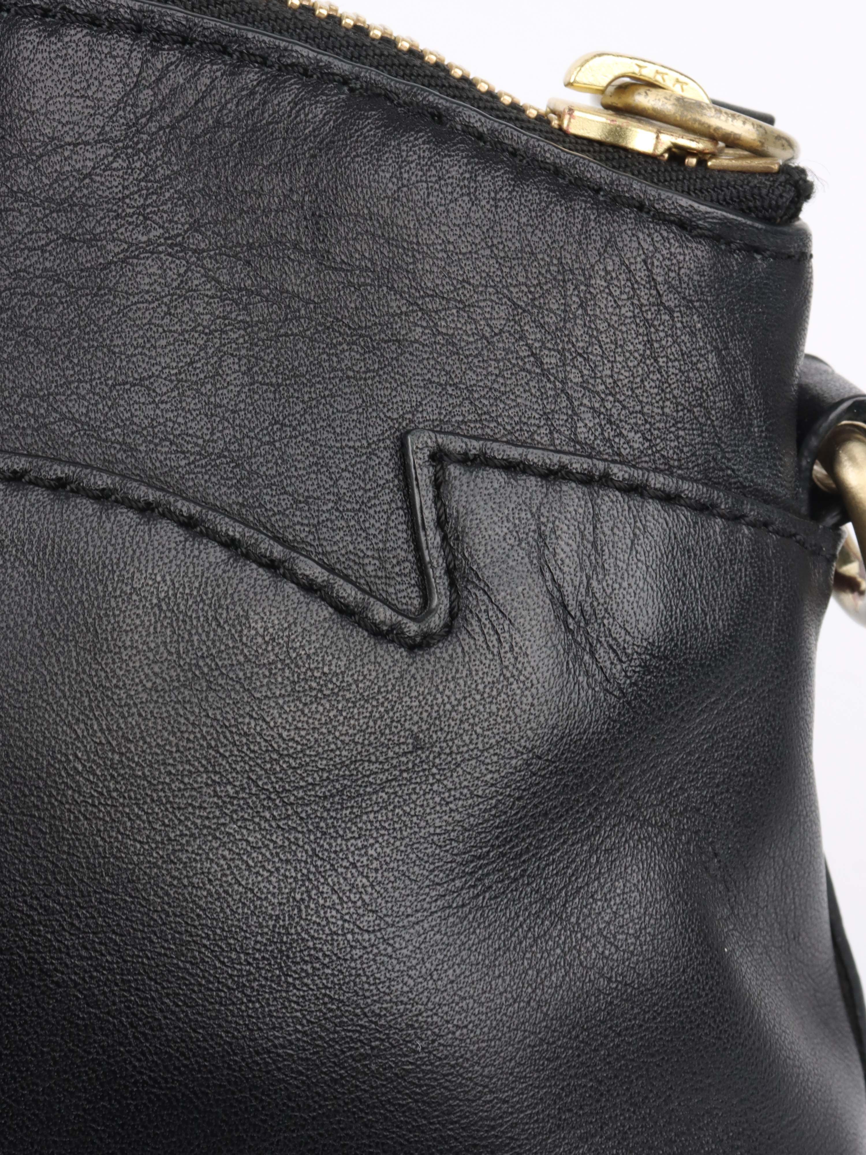 Givenchy Vintage Black Leather Crossbody Bag.