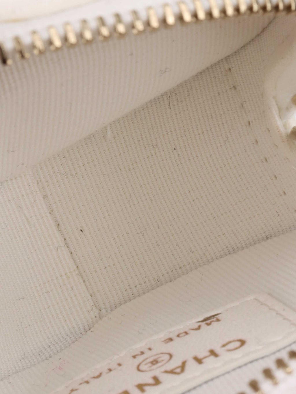 Chanel White Heart Coin Purse.