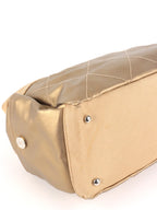Chanel Champaign Paris Biarritz Quilted Coated Canvas Bag