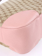 Gucci Large Dusty Pink GG Canvas Bree Hobo bag