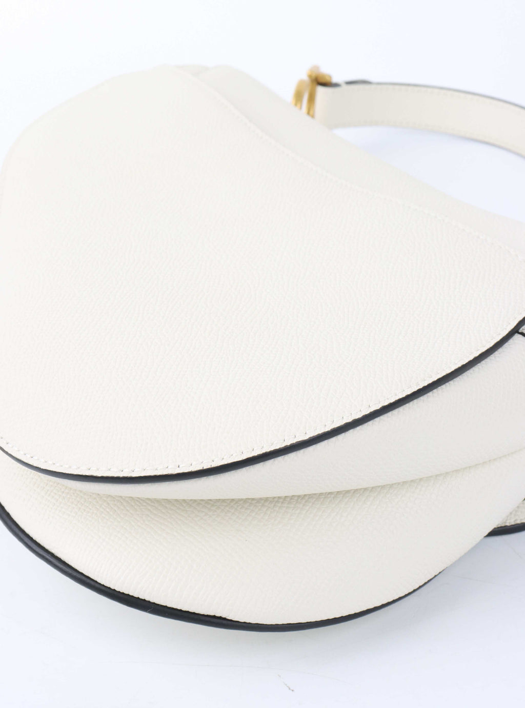 Dior White Saddle Bag.