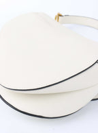 Dior White Saddle Bag.