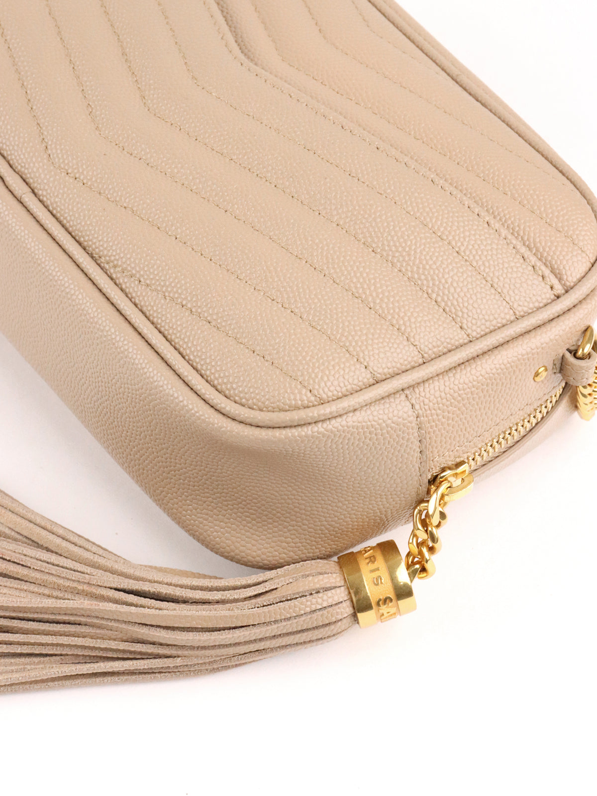 Saint Laurent Dark Beige Loulou Mini Shoulder Bag