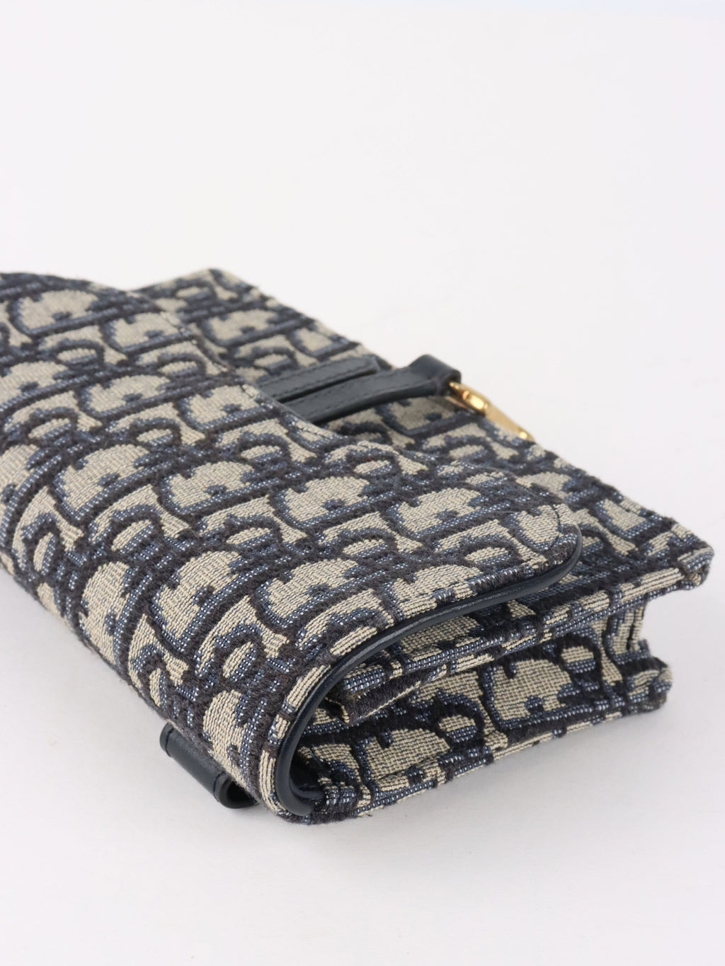 Dior Navy Oblique Saddle Belt Bag