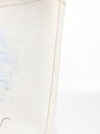 Chanel Limited Edition White Canvas Karl Lagerfeld Mobile Art Tote