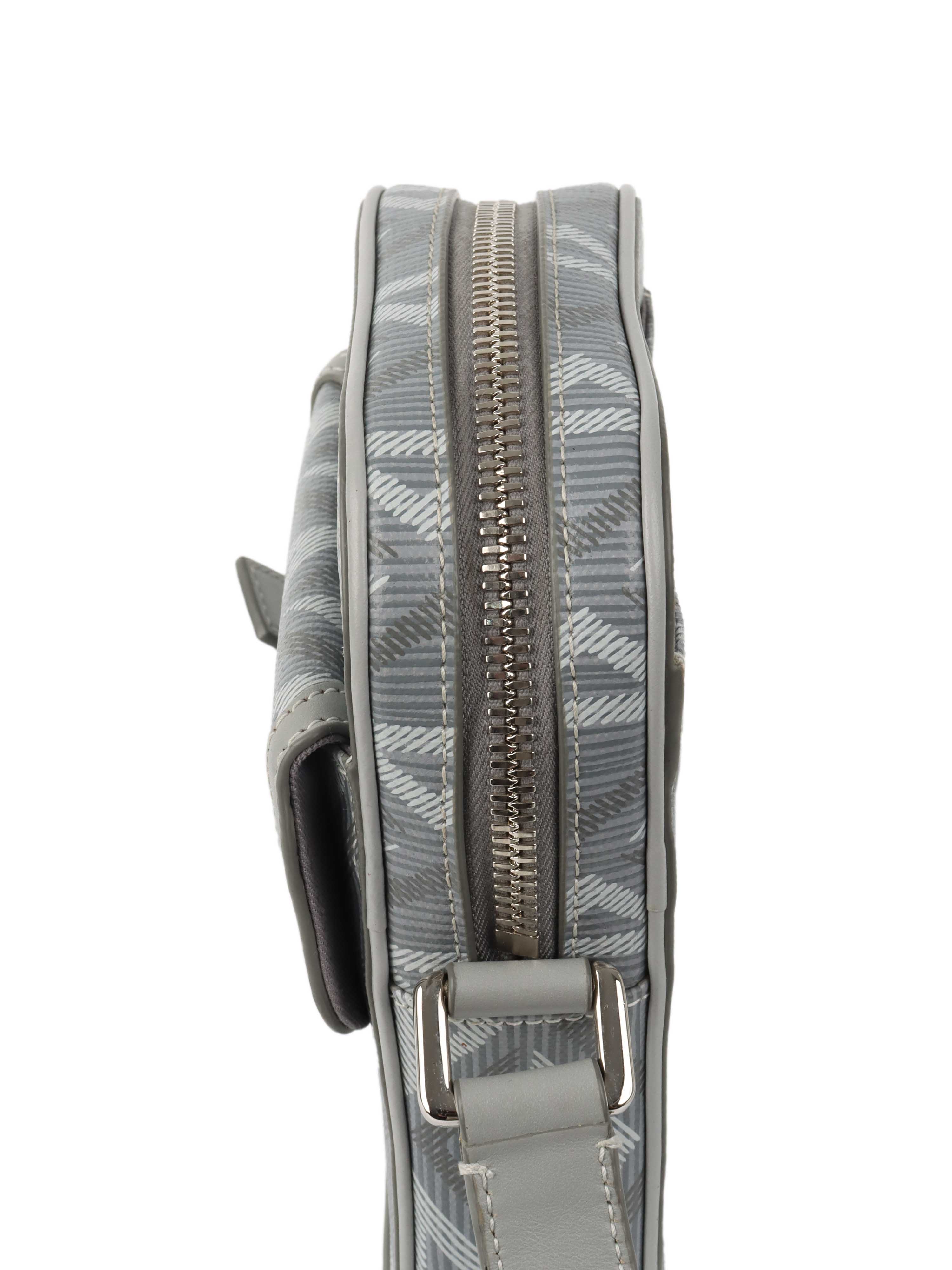 Dior Silver 'Hit The Road' Vertical Crossbody Pouch.