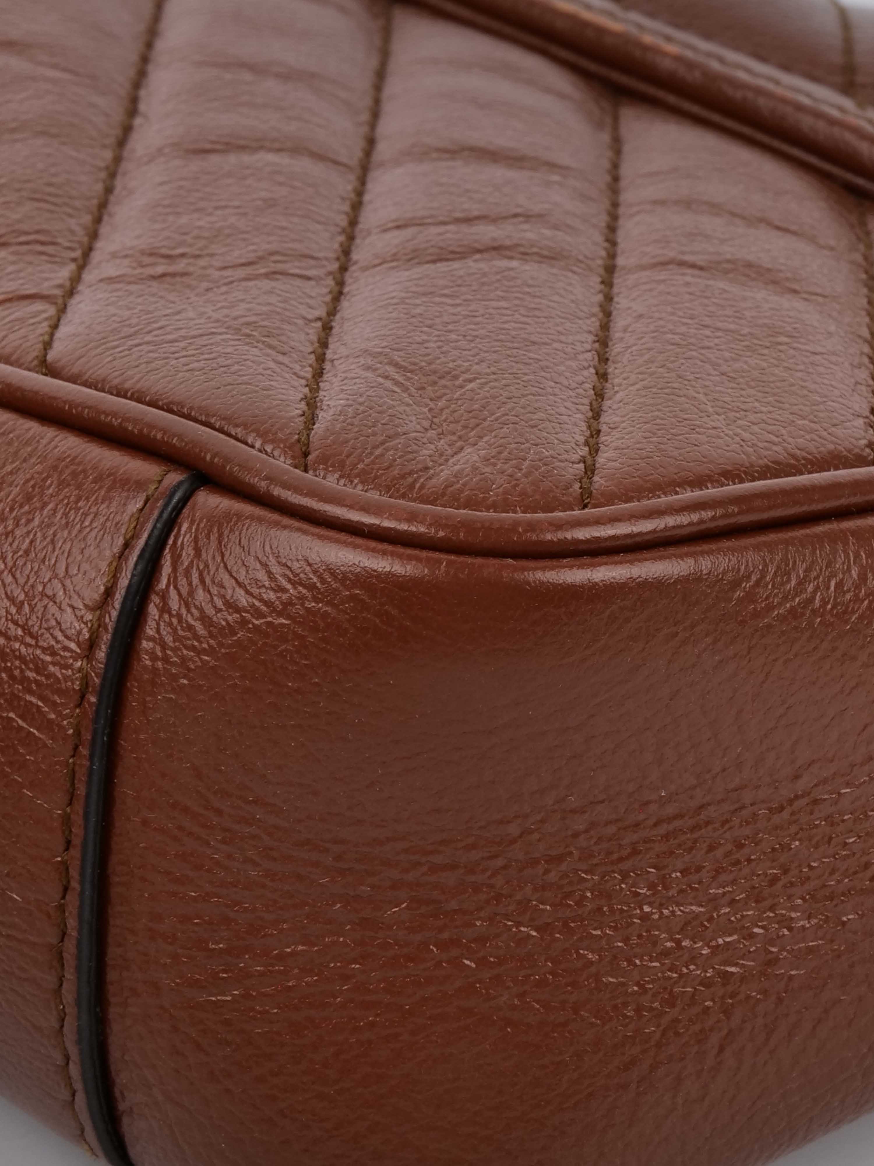 Gucci Mini Marmont Caramel Shoulder Bag.