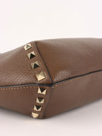 Valentino Brown Rockstud Hobo Bag