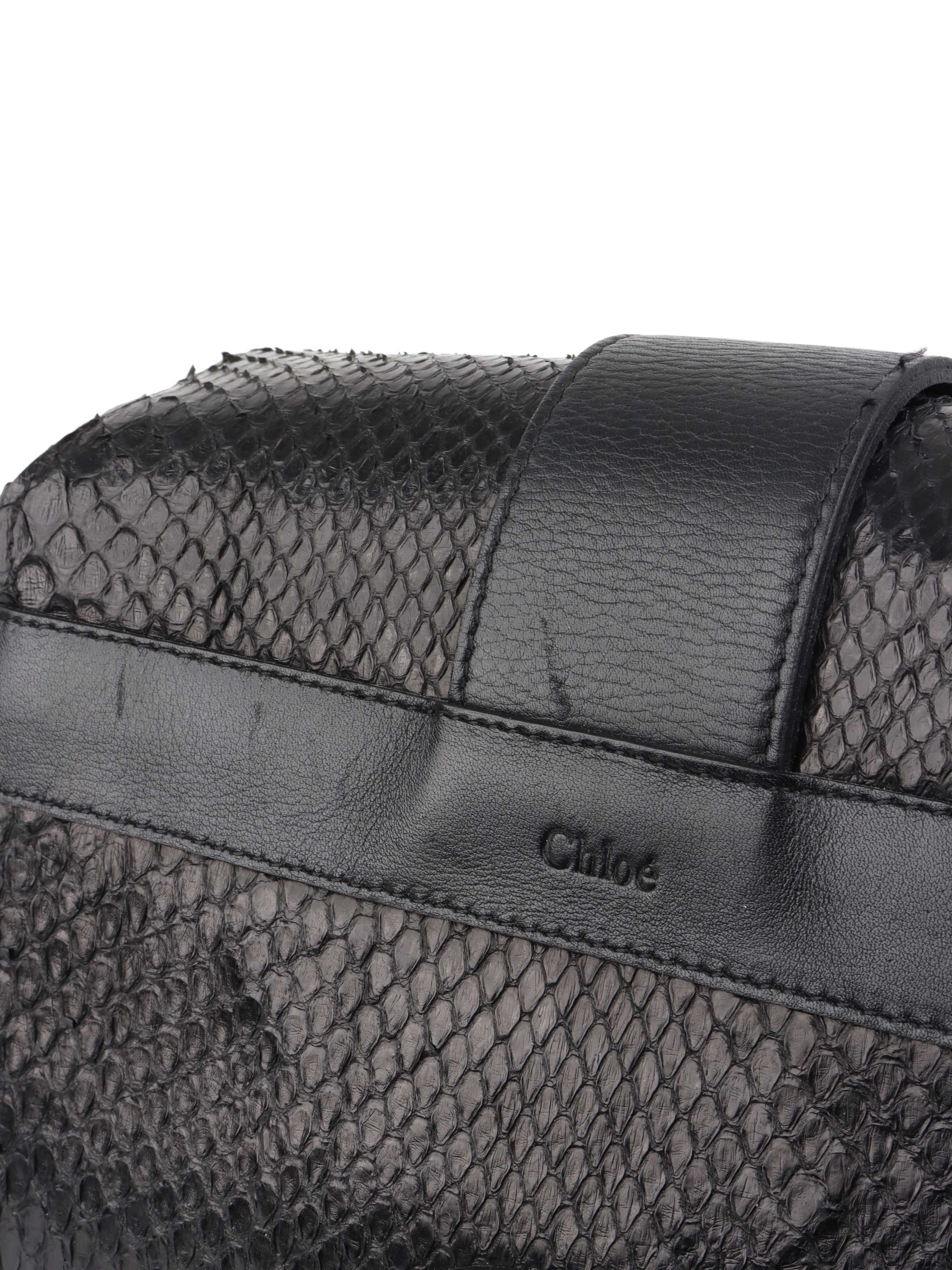 Chloe Black Python Shoulder Bag