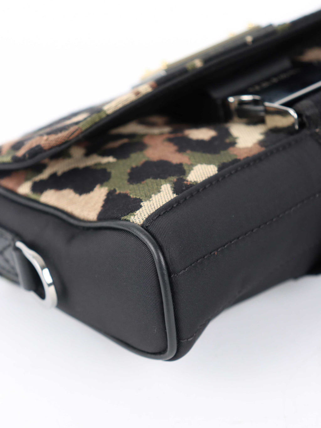 Dolce and Gabbana Leopard Jacquard Crossbody Bag.