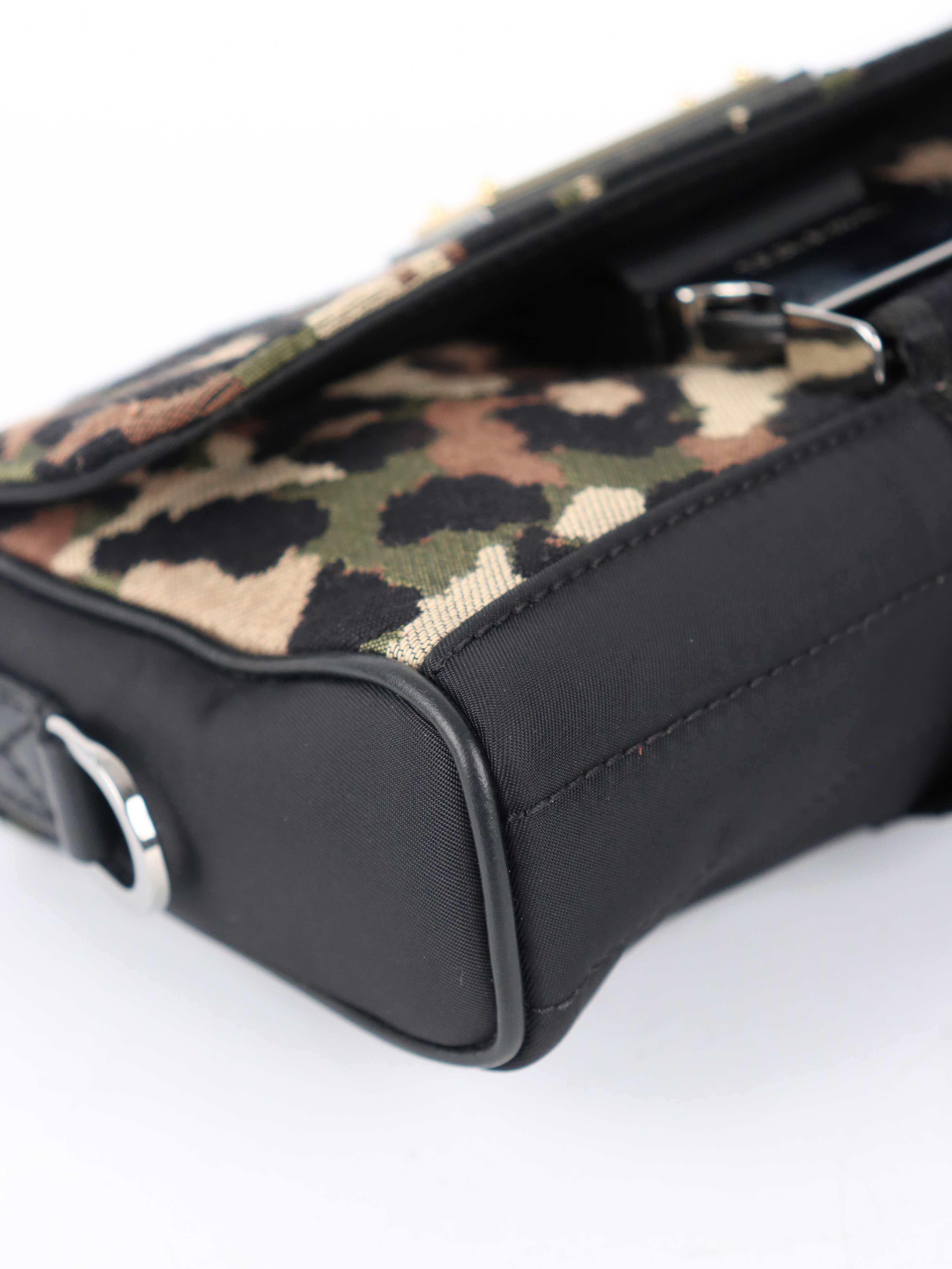 Dolce and Gabbana Leopard Jacquard Crossbody Bag