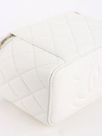 Chanel White Caviar Vanity Case