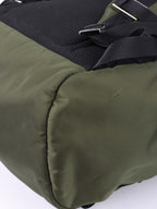 Prada Green Nylon Buckled Backpack.