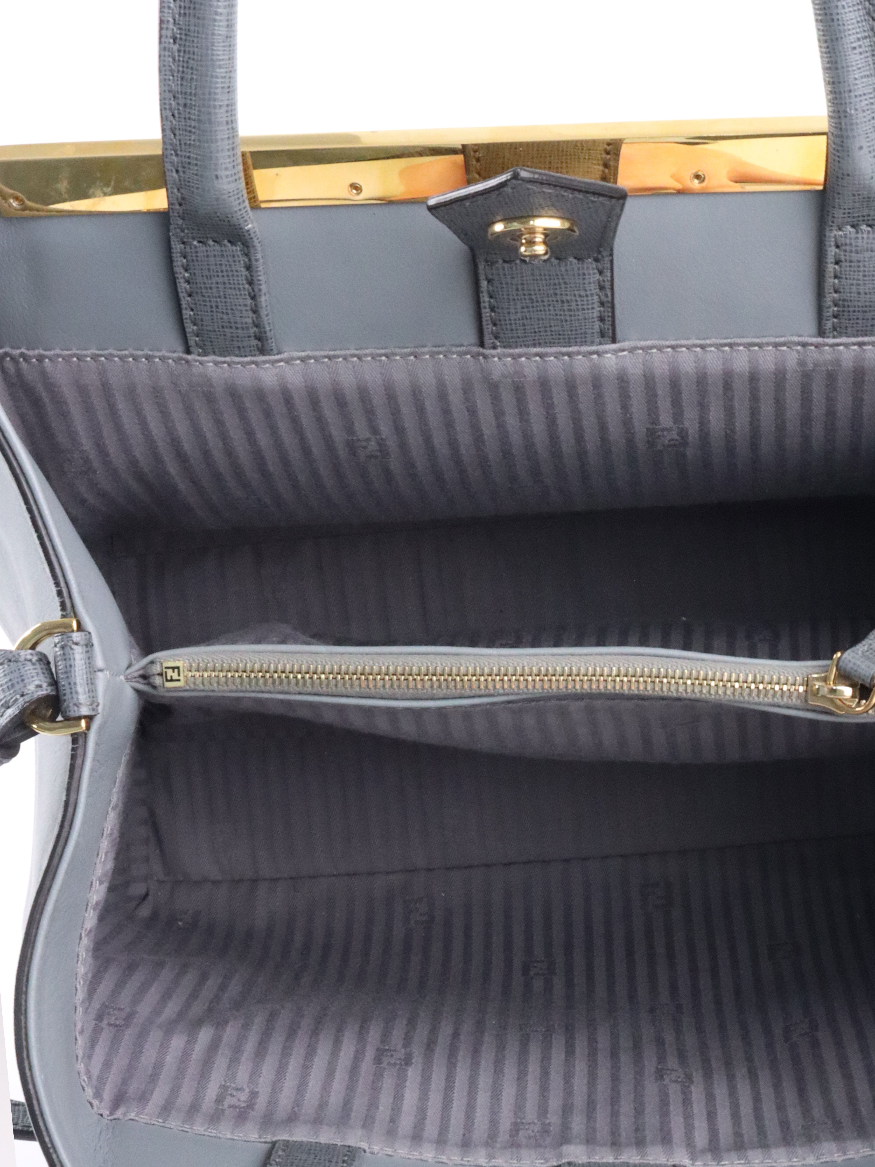 Fendi Small Grey Two Jours Bag