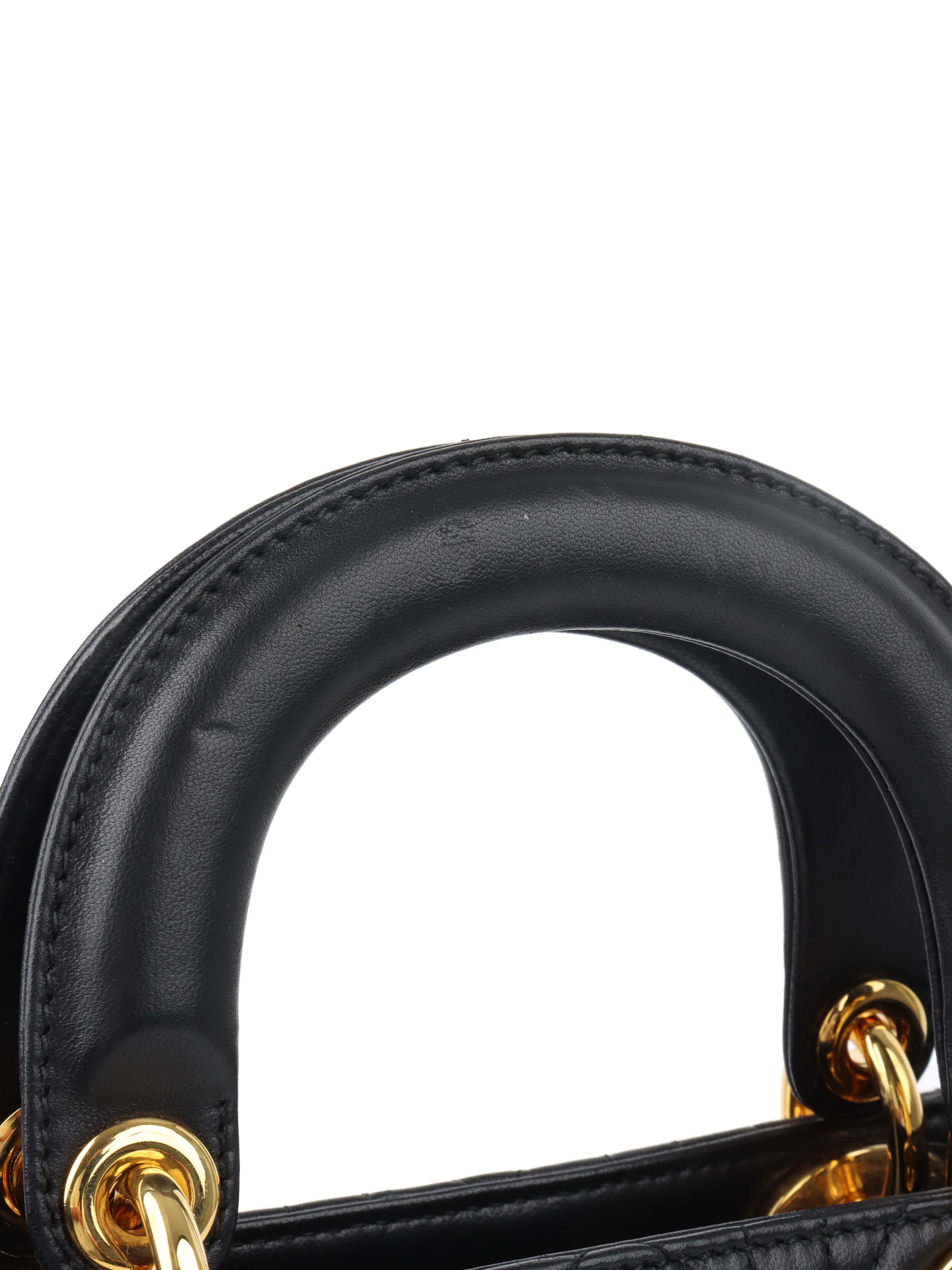 Dior Black Mini Lady Dior Bag.