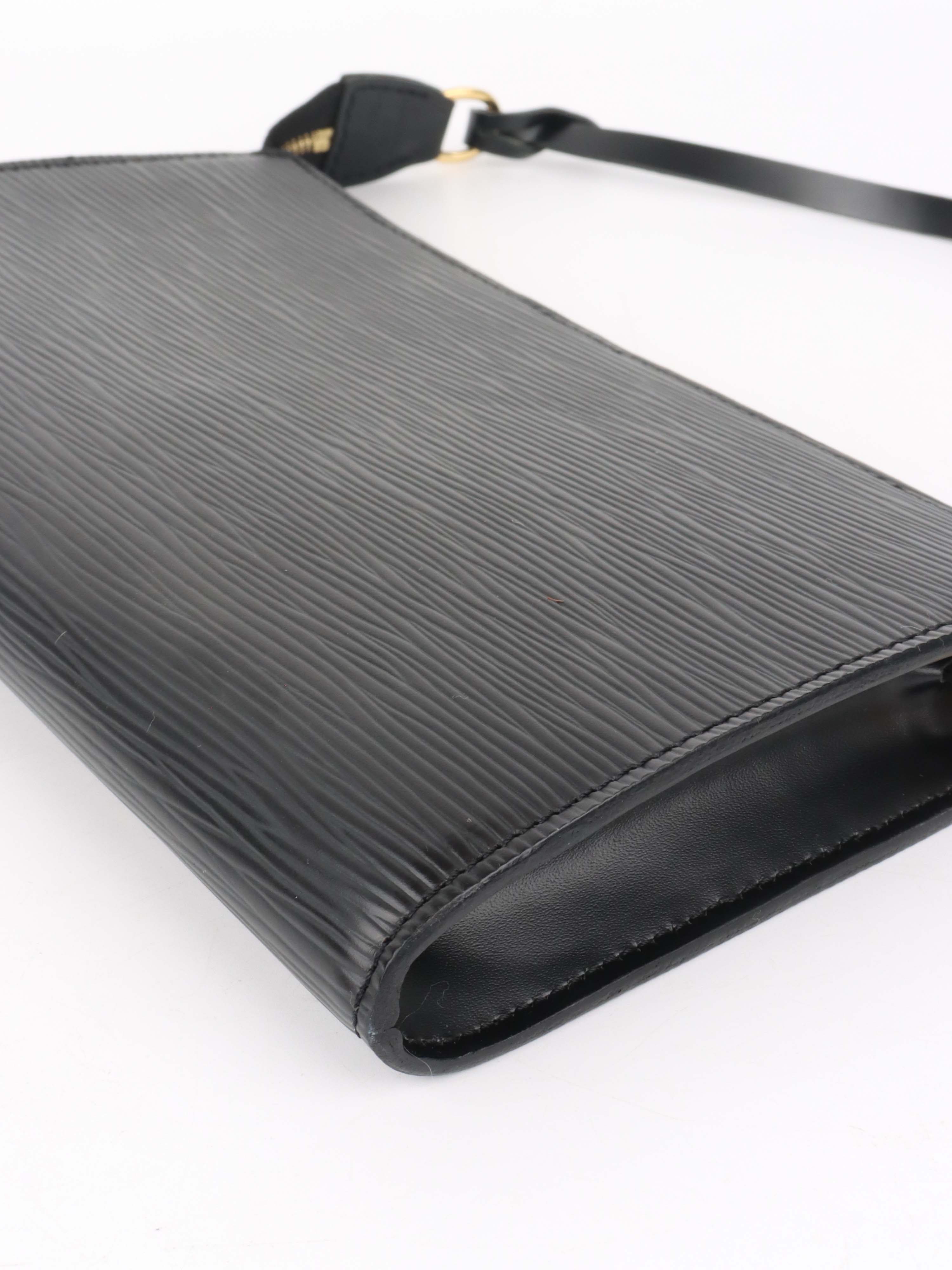 Louis Vuitton Black Epi Leather Pochette Accessoires.
