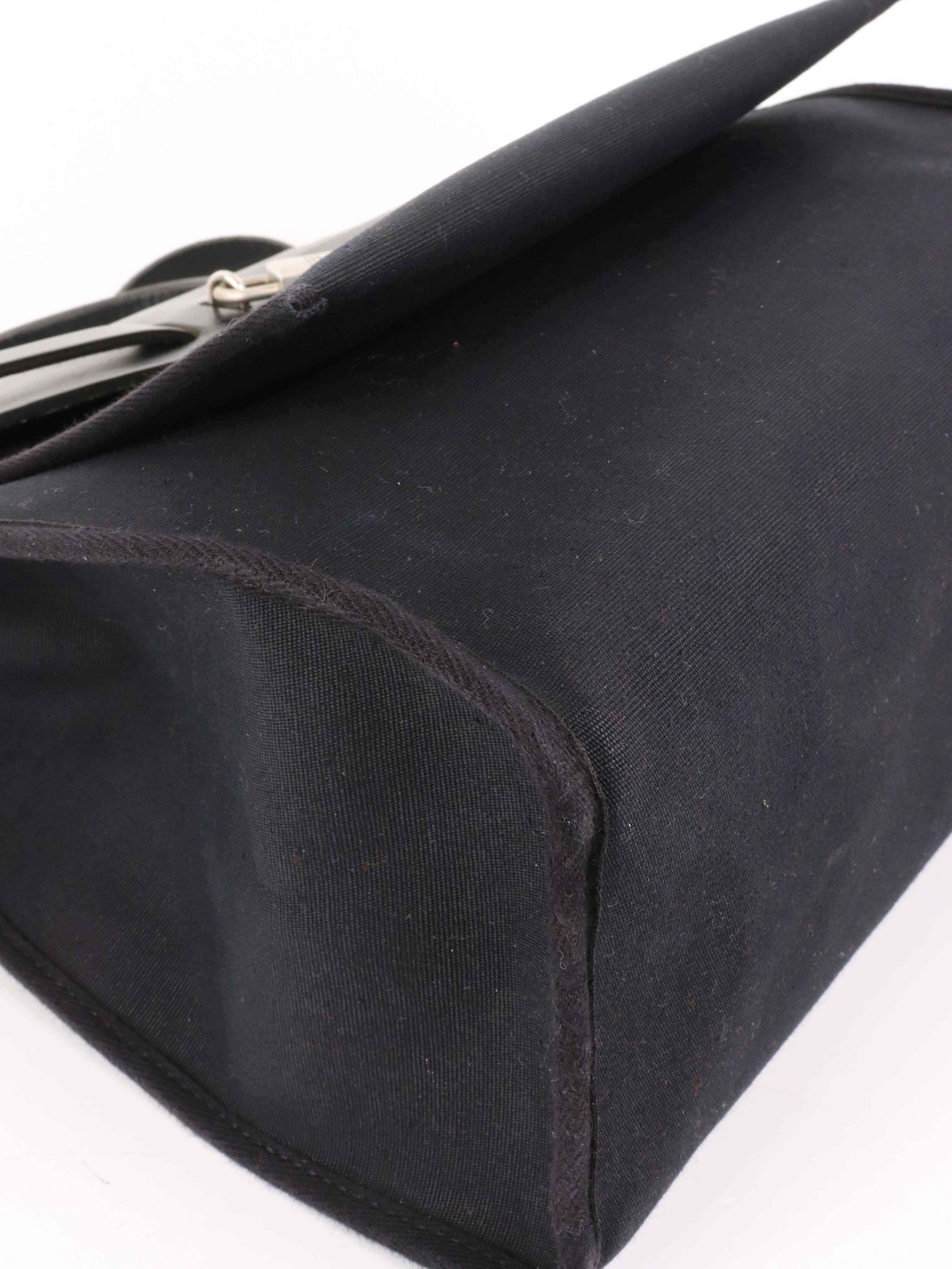 Hermes Vintage Black Herbag Stamp H 2004.