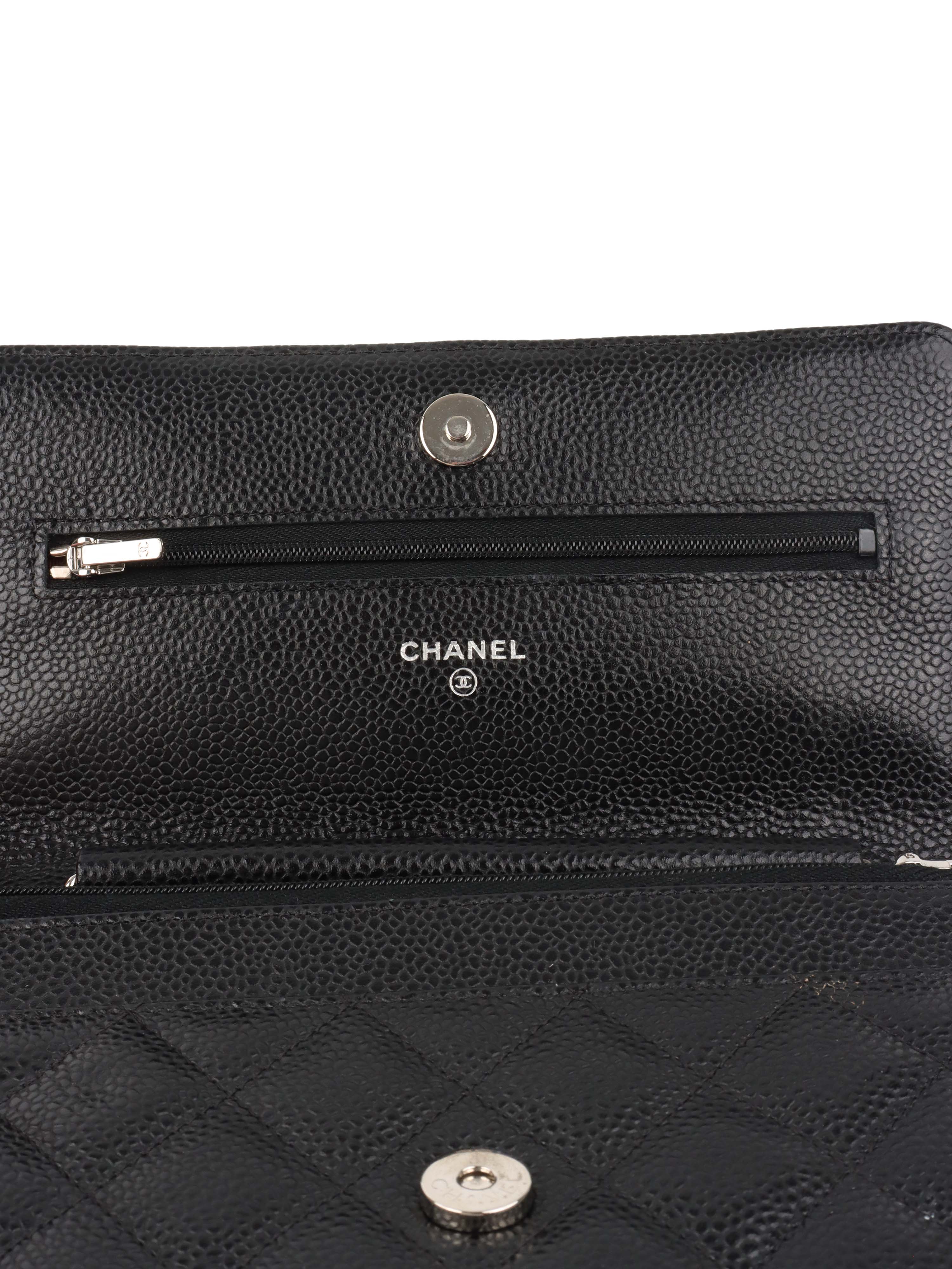 Chanel Caviar Black Wallet on Chain SHW.
