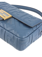 Fendi Navy Medium Baguette Lambskin Bag