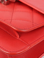Chanel Red Quilted Two-tone CC Flap Bag.