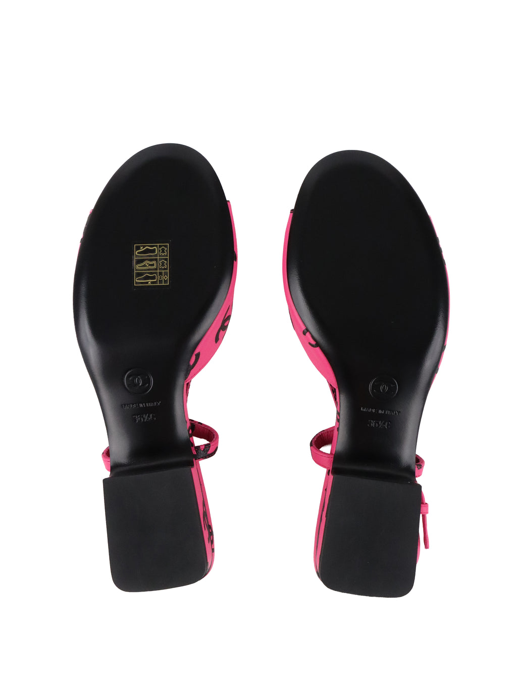 Chanel Dark Pink & Black Sandal