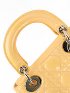 Dior Patent Beige Mini Lady Dior Bag SHW