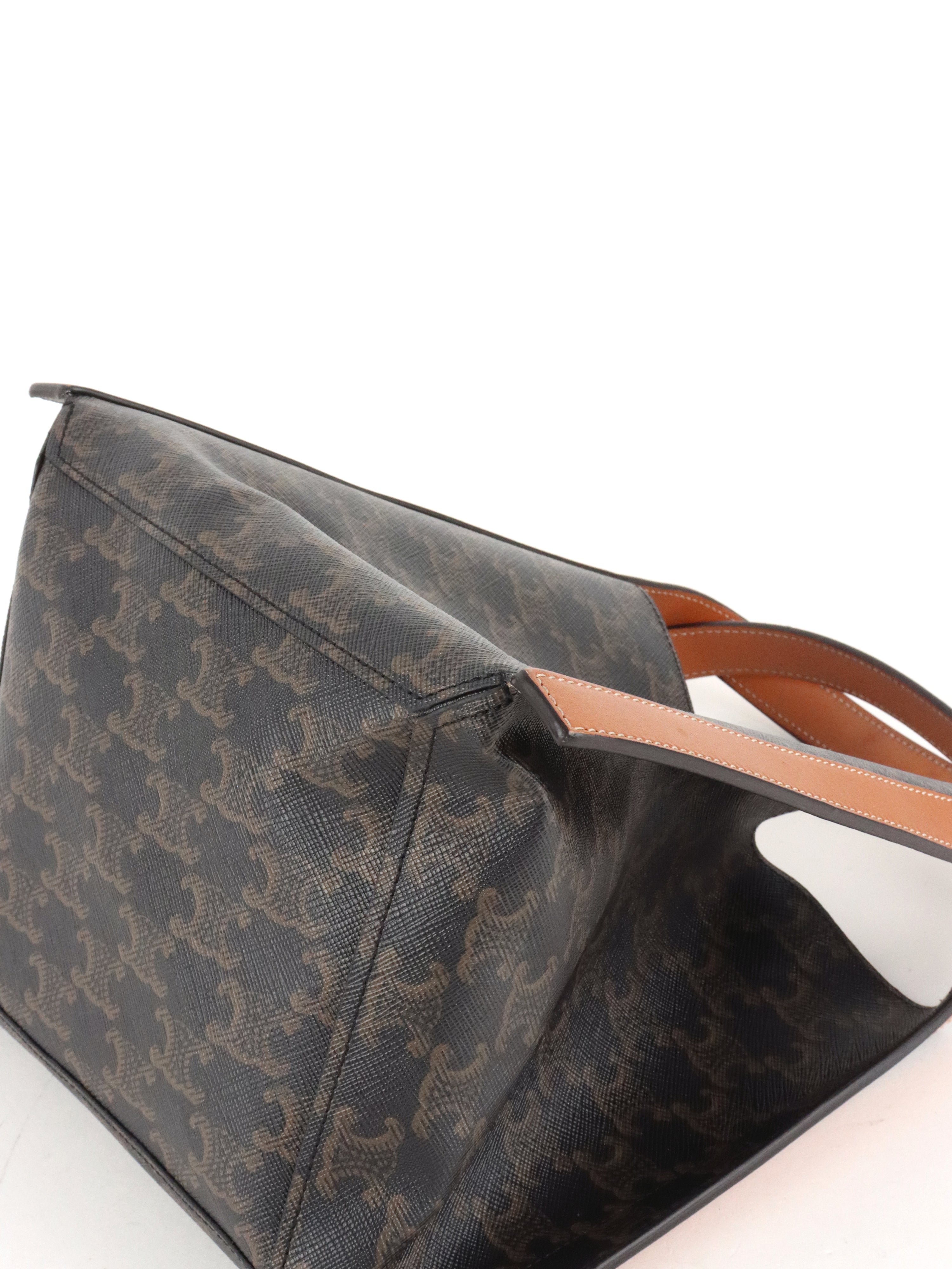 Celine Small Miel Triomphe Canvas Cube Bag