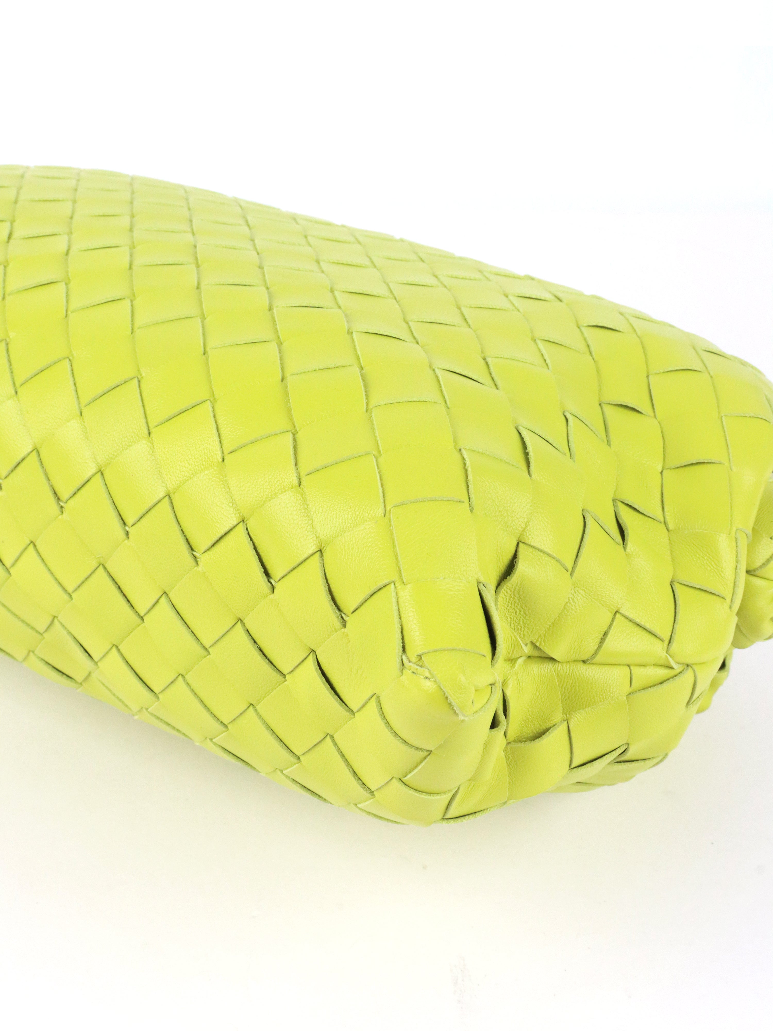 Bottega Veneta Green Kiwi Intrecciato Clutch