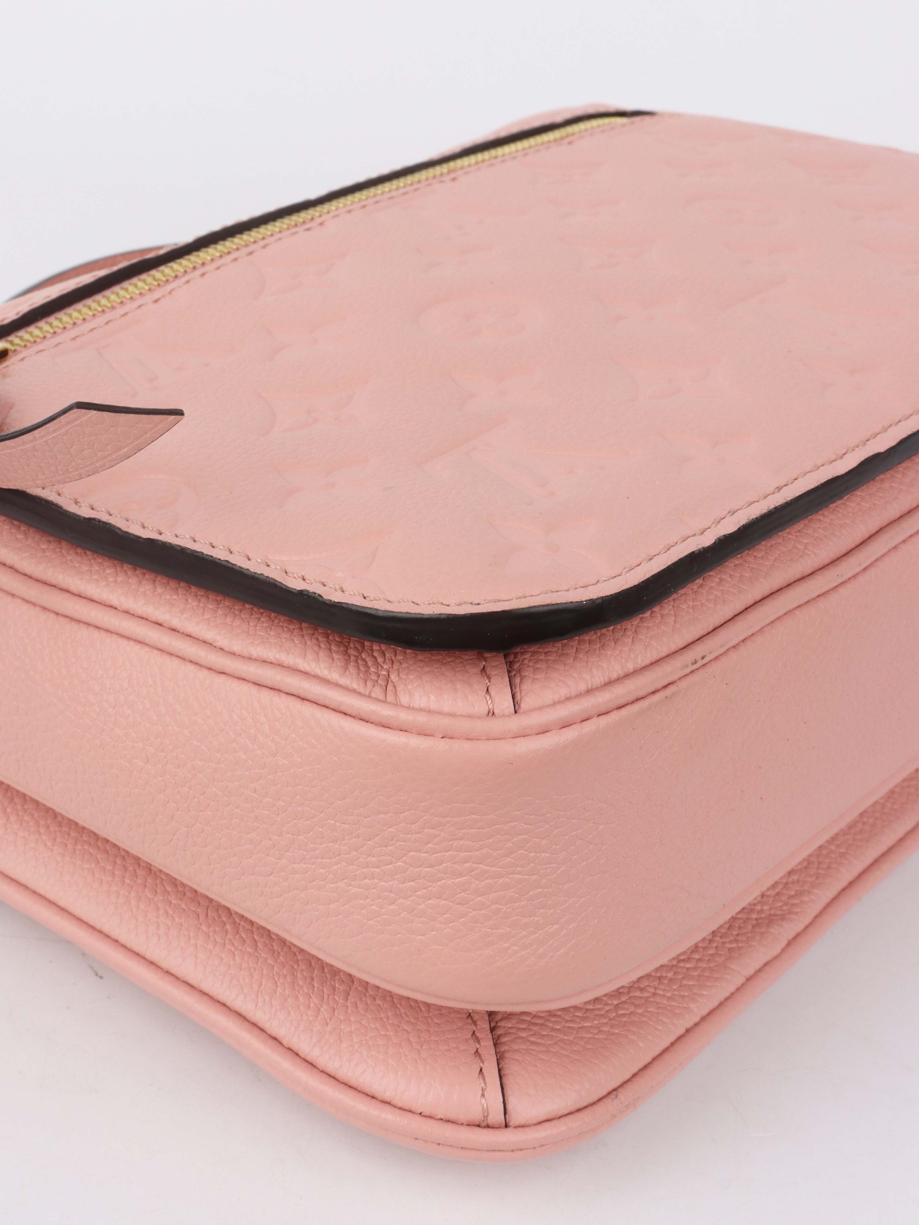 Louis Vuitton Pink Monogram Empreinte Leather Metis