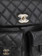 Chanel Black Caviar Duma Backpack.