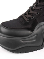 Louis Vuitton Black Mesh and Suede Archlight Ankle Boots.