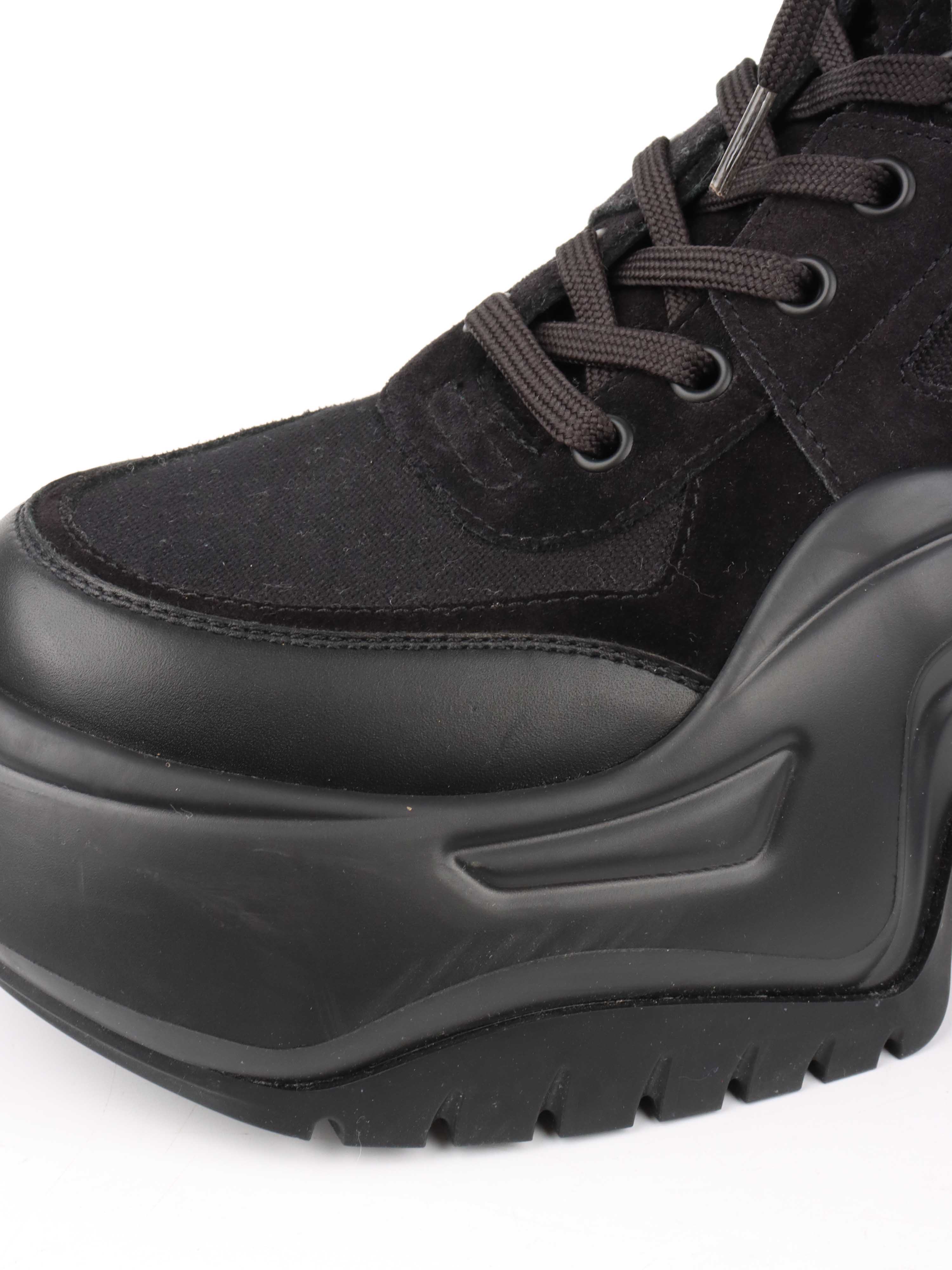 Louis Vuitton Black Mesh and Suede Archlight Ankle Boots.