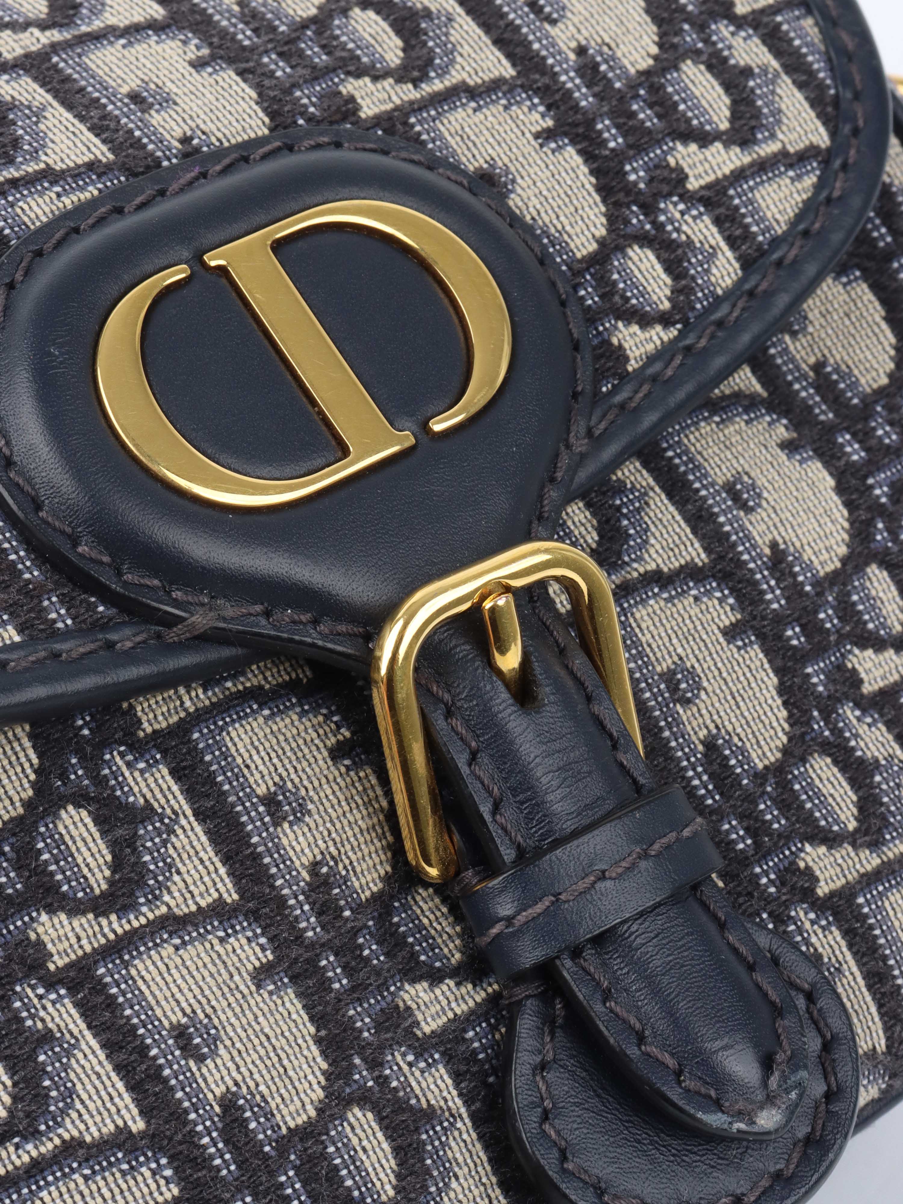Dior Small Blue Oblique Bobby Bag.
